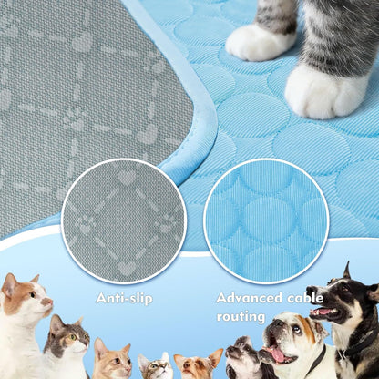 Dog Cooling Mat,Upgraded Arc-Chill Non-Slip Cool Pad | Cooling Mat for Dogs Q-Max 0.4 Breathable Washable,Foldable,Suit for Indoor Outdoor Summer Use for Cats Dogs