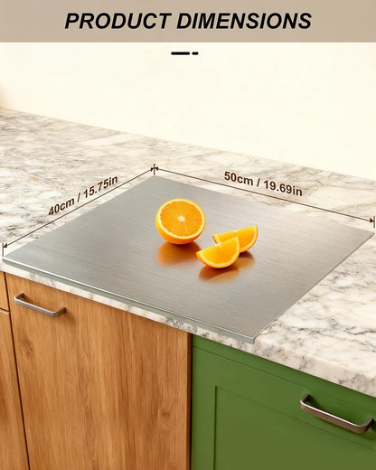 304 Stainless Steel Cutting Board for Kitchen Countertop | Chopping Board Kitchen, Scratch Resistant and Easy to Clean, Cutting Boards for Meat, Fruit, Baking and Vegetable