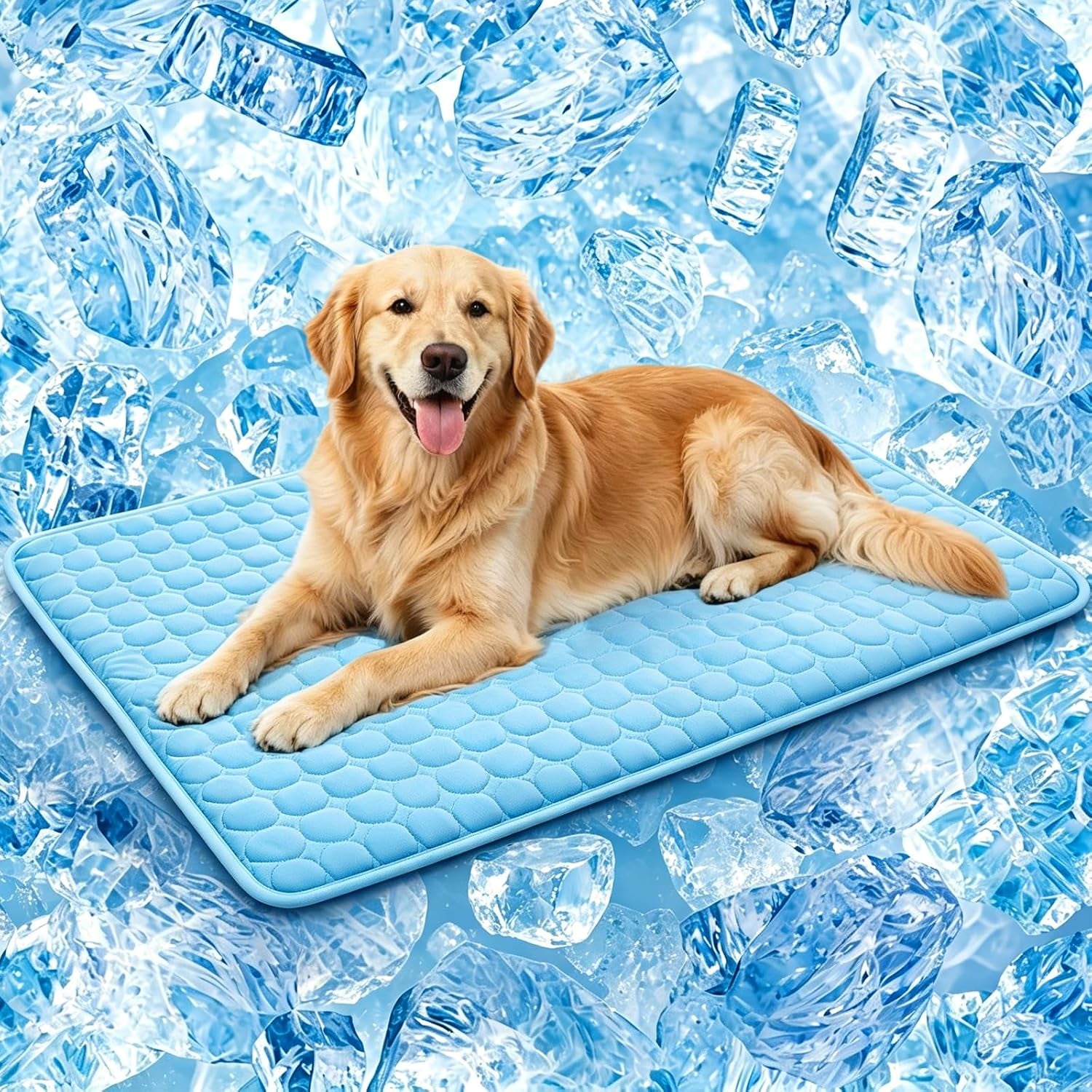 Dog Cooling Mat,Upgraded Arc-Chill Non-Slip Cool Pad | Cooling Mat for Dogs Q-Max 0.4 Breathable Washable,Foldable,Suit for Indoor Outdoor Summer Use for Cats Dogs